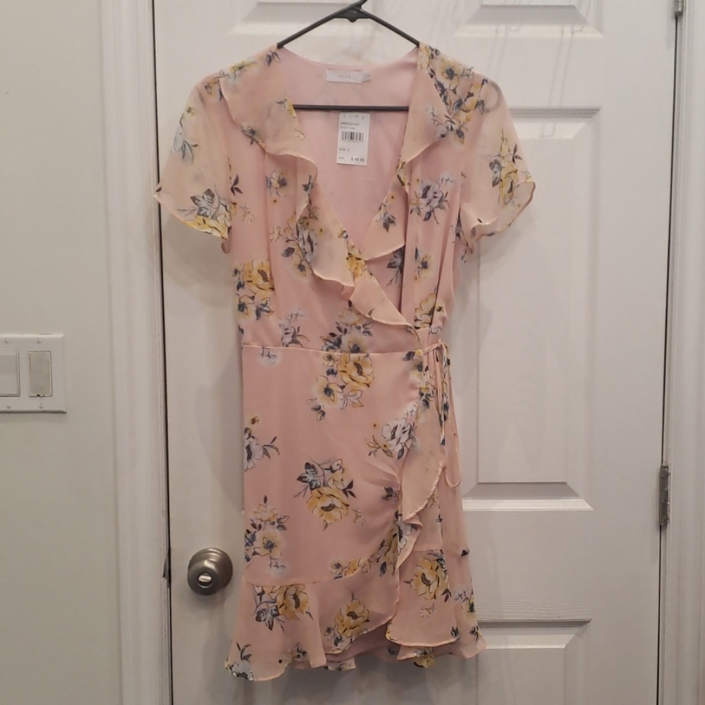 LUSH Colie Ruffle Wrap Dress - Picture 5 of 8